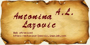 Antonina Lazović vizit kartica